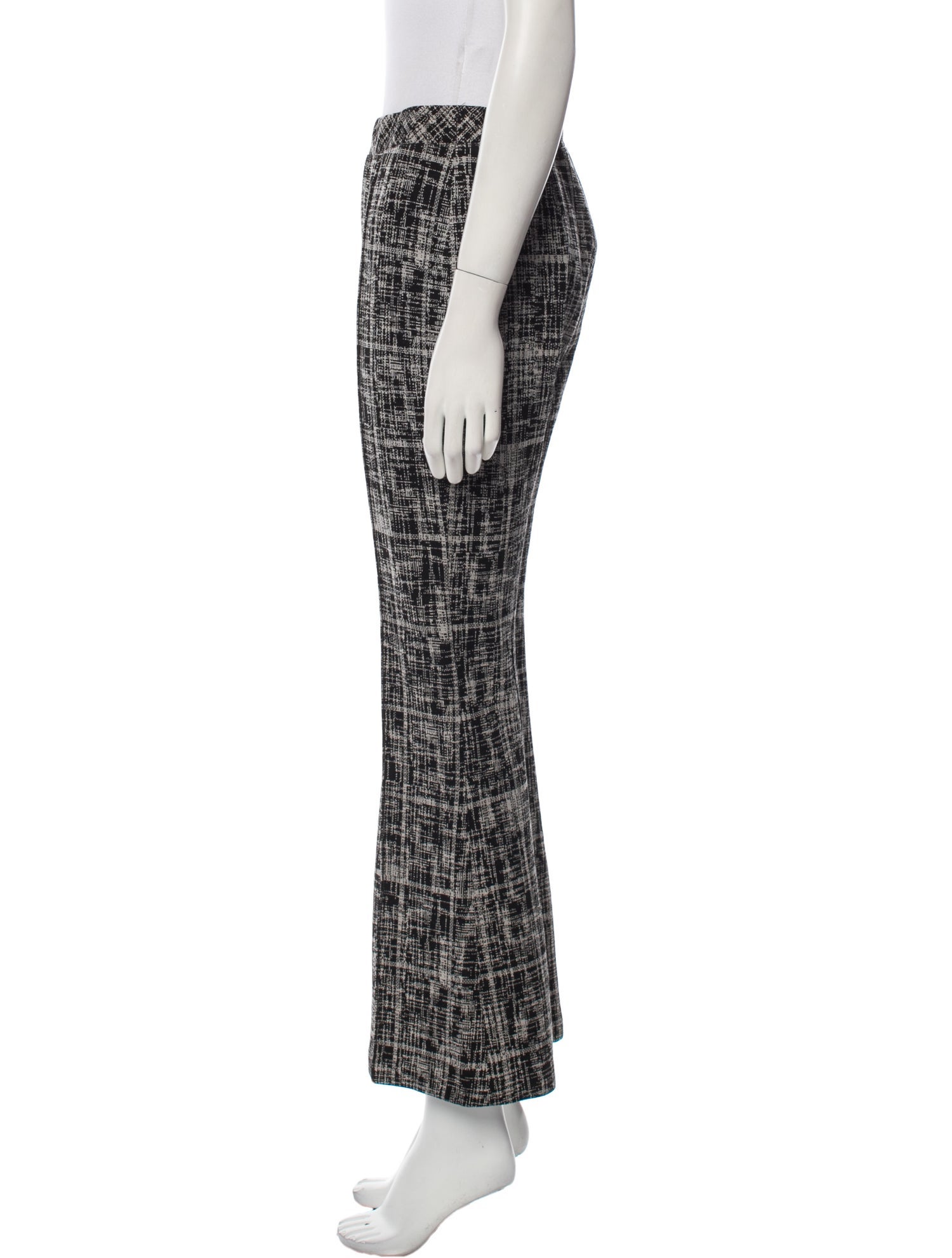 Rosetta Getty Plaid Print Wide Leg Pants
