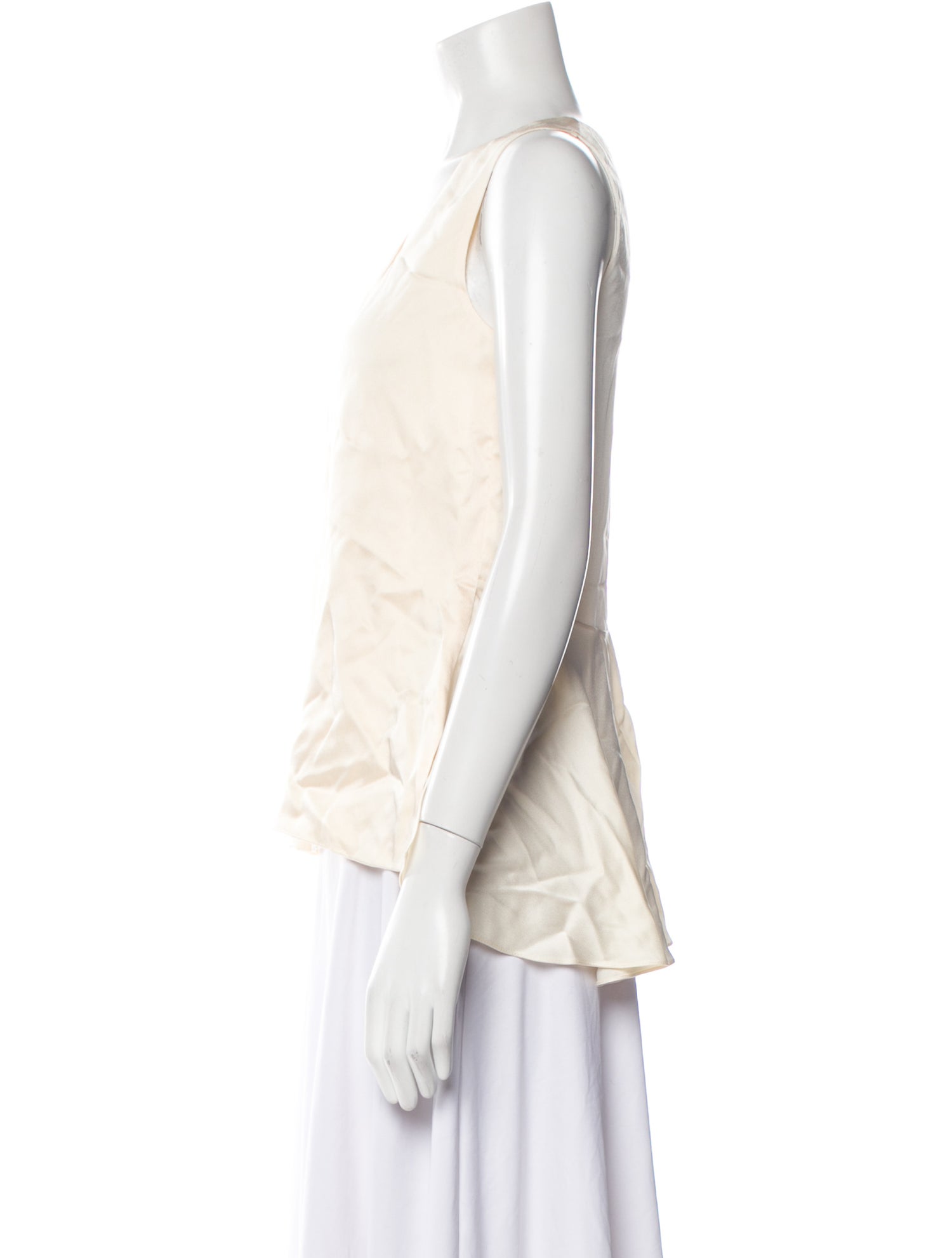 Rosetta Getty V-Neck Sleeveless Blouse