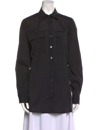 Rosetta Getty Long Sleeve Button-Up Top