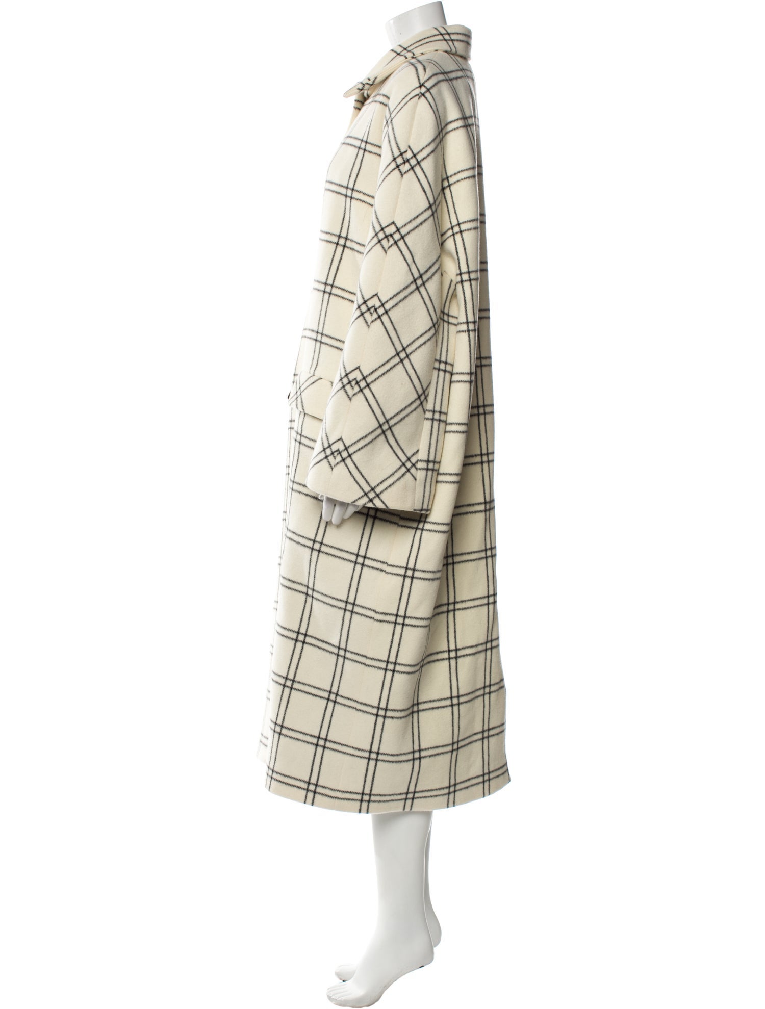 Rosetta Getty Plaid Print Coat