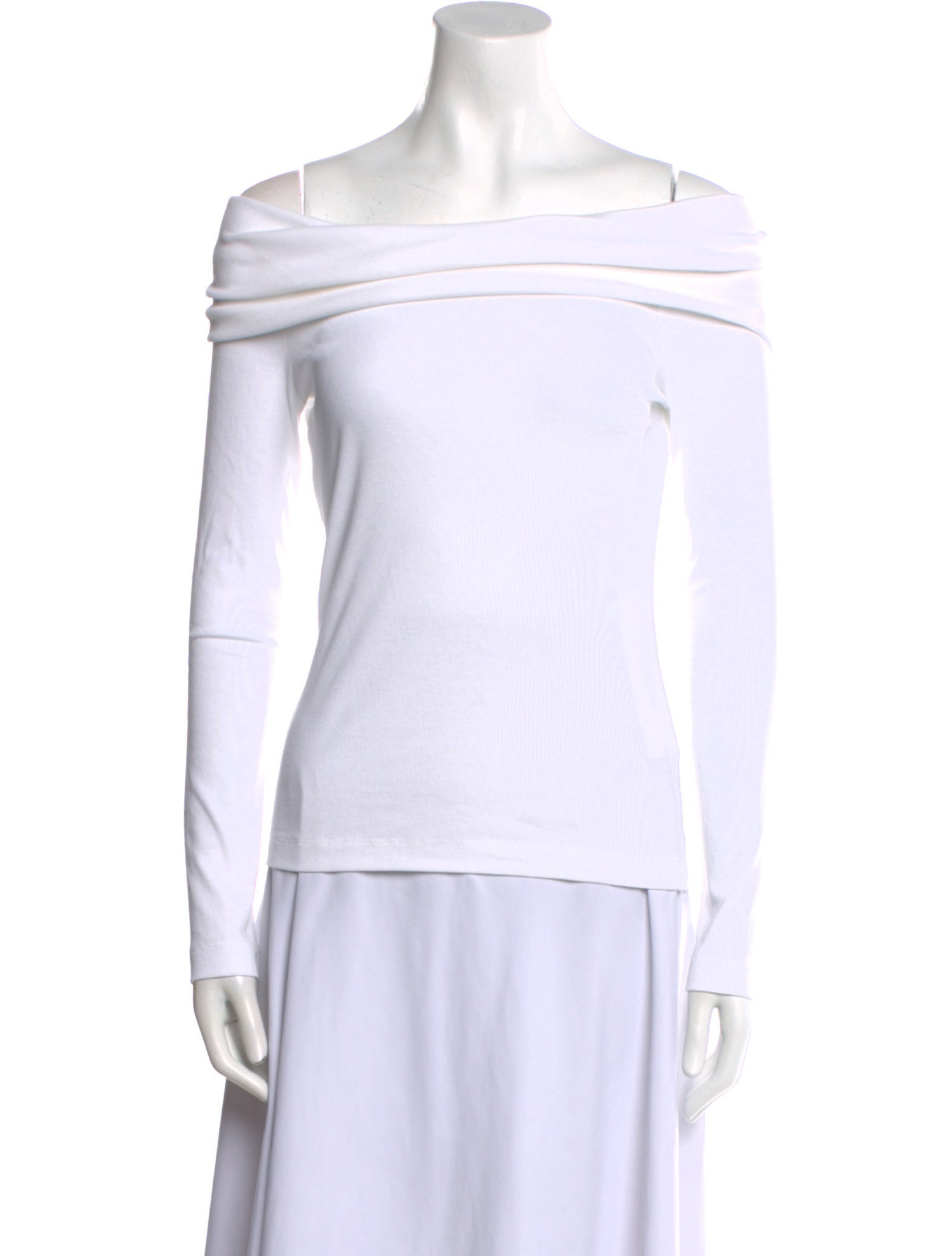 Rosetta Getty Off-The-Shoulder Long Sleeve Top