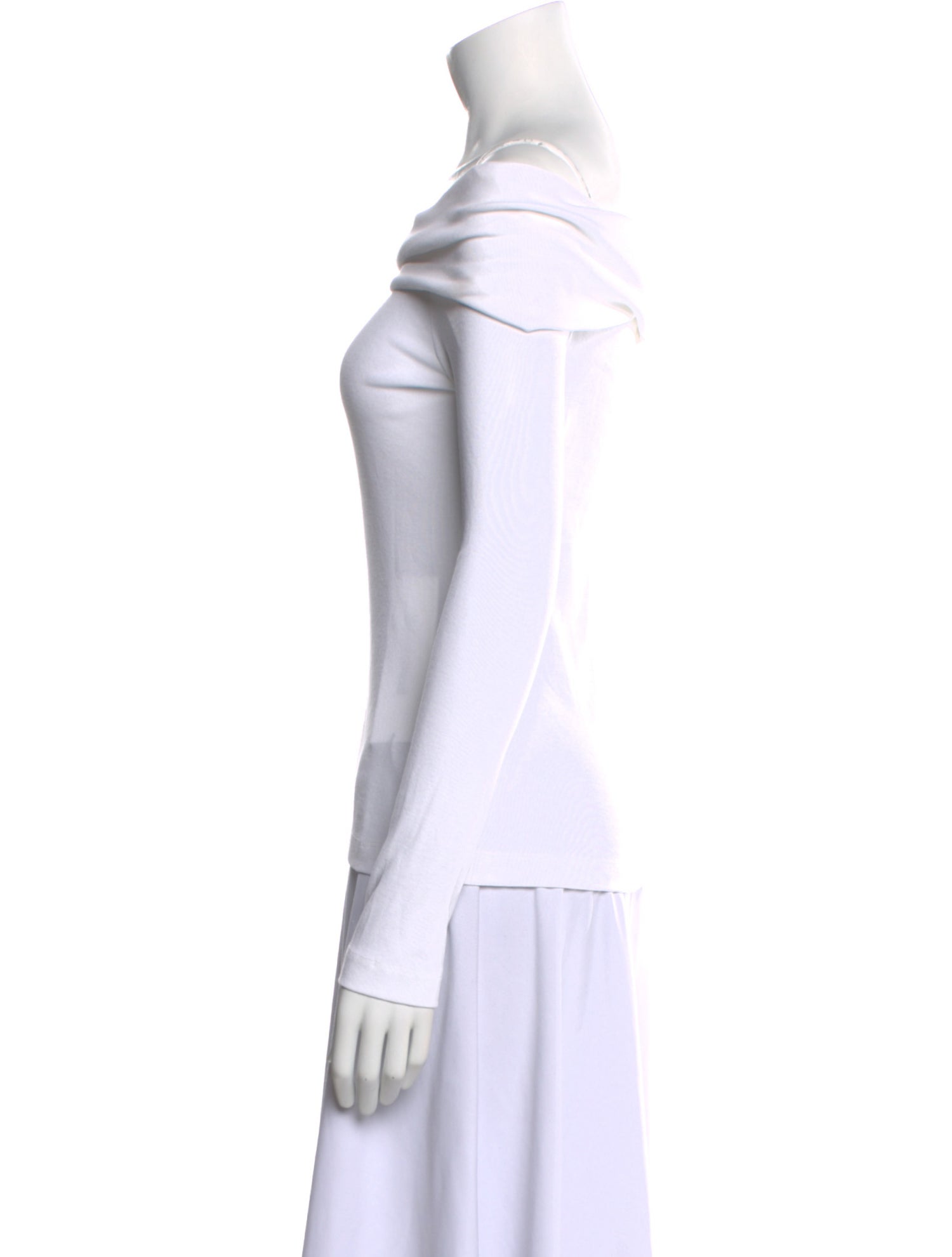 Rosetta Getty Off-The-Shoulder Long Sleeve Top