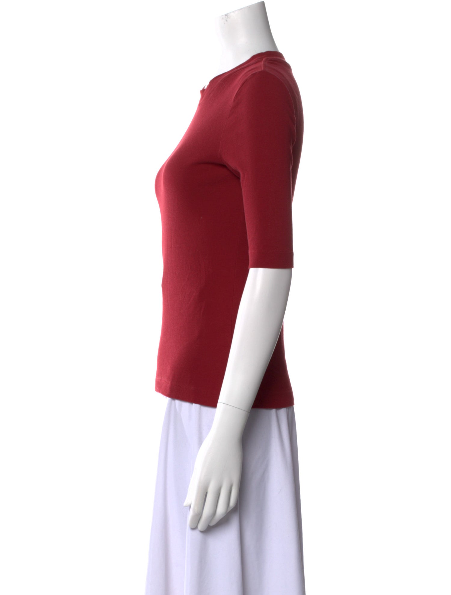 Rosetta Getty Crew Neck Three-Quarter Sleeve T-Shirt