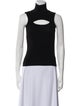 Rosetta Getty Turtleneck Sleeveless Crop Top