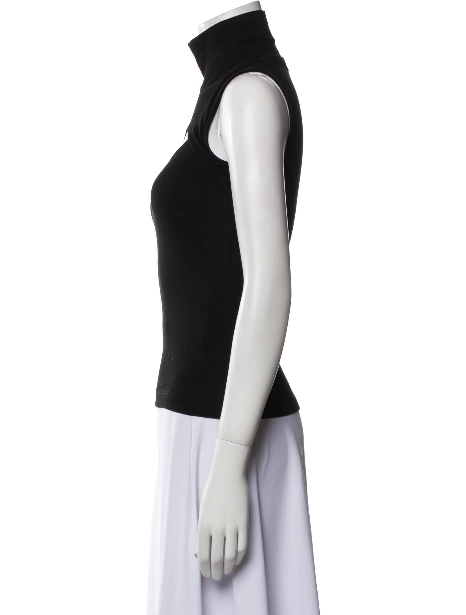 Rosetta Getty Turtleneck Sleeveless Crop Top