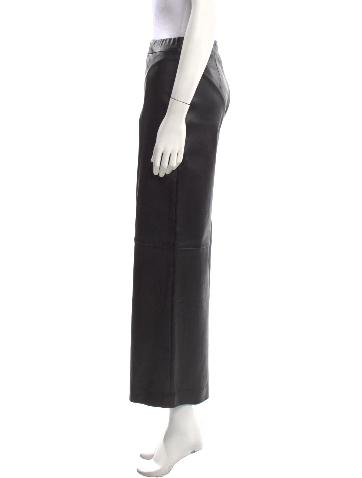 Rosetta Getty Leather Wide Leg Pants