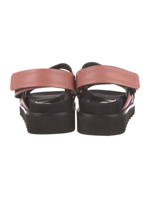 Rosetta Getty Leather Animal Print Slingback Sandals