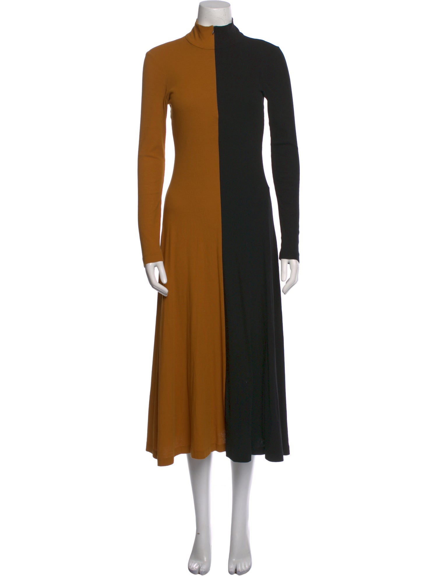 Rosetta Getty Turtleneck Midi Length Dress