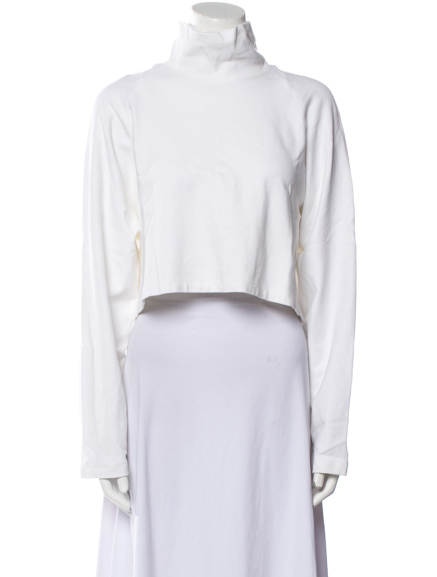 Rosetta Getty Turtleneck Long Sleeve Crop Top