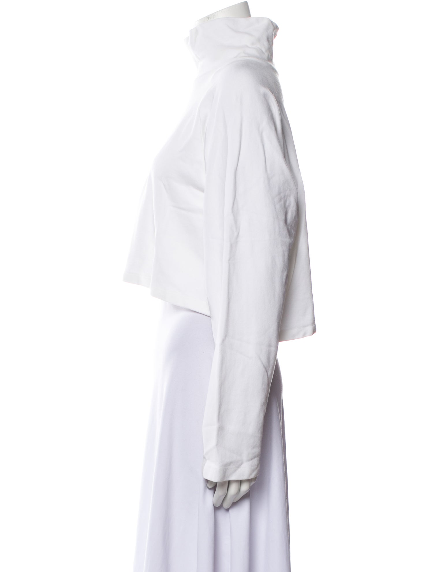 Rosetta Getty Turtleneck Long Sleeve Crop Top