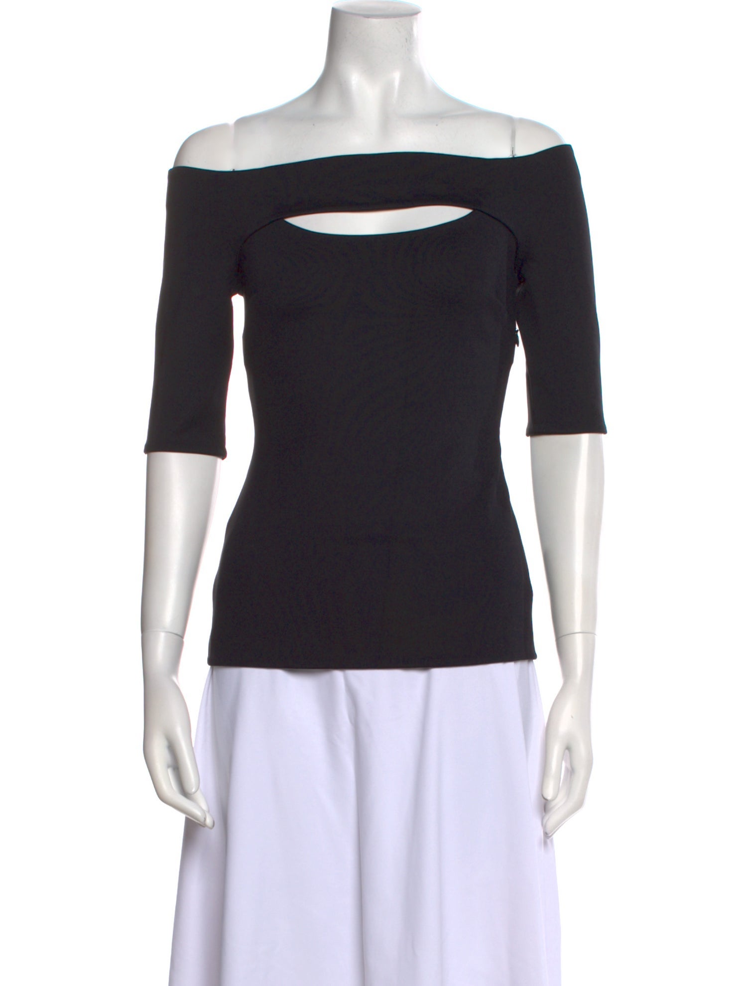 Rosetta Getty Off-The-Shoulder Three-Quarter Sleeve Top