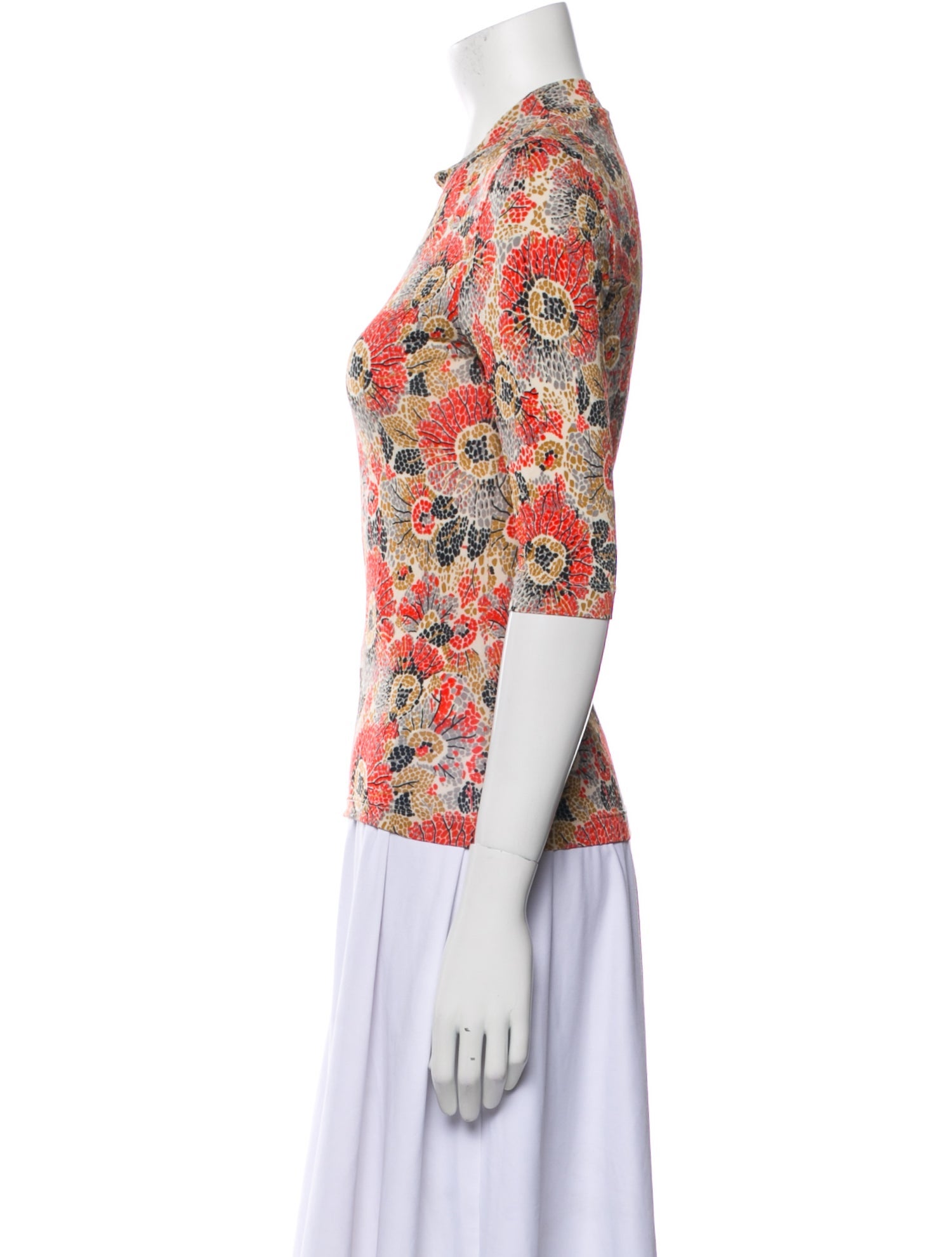 Rosetta Getty Printed Crew Neck Top