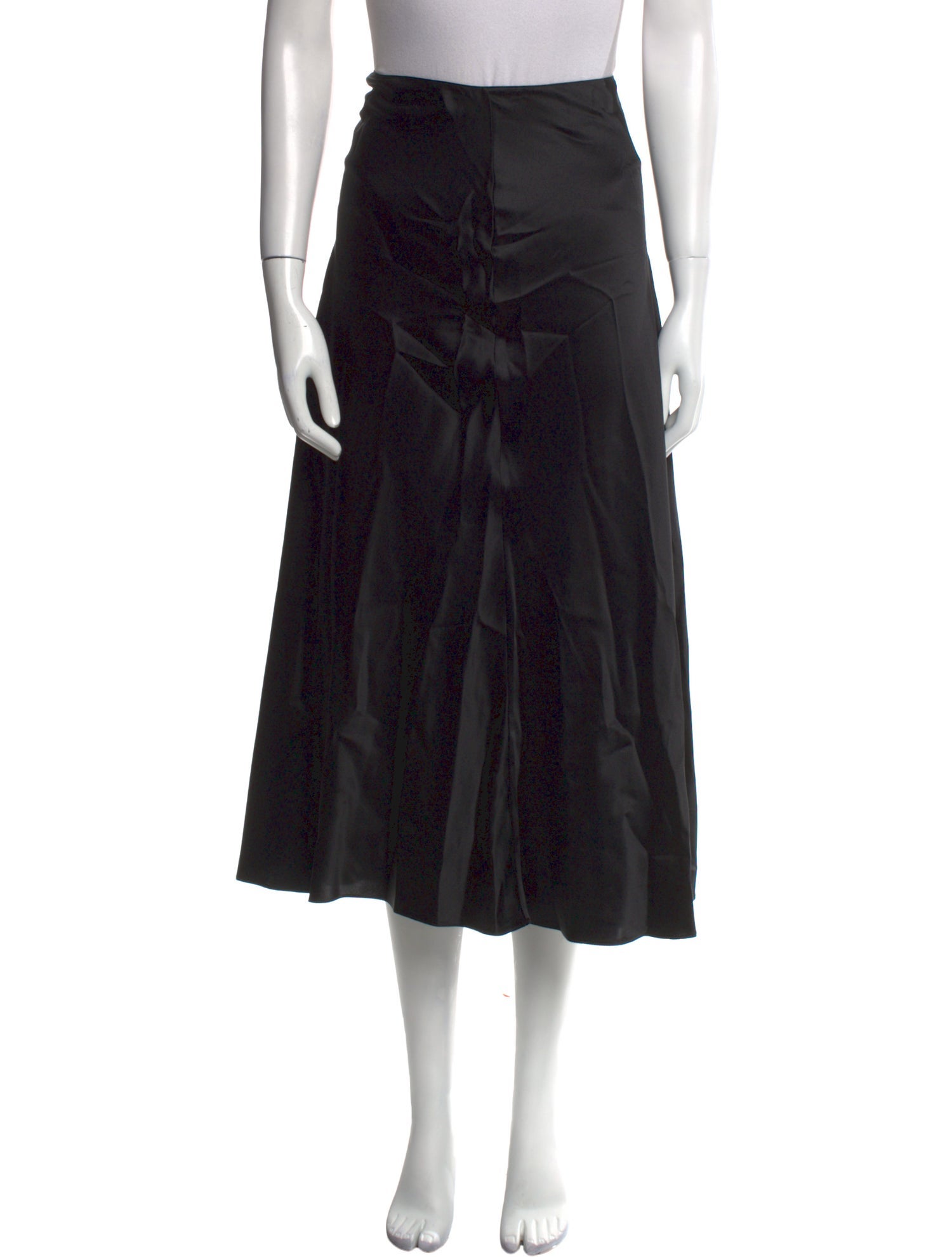 Rosetta Getty Silk Midi Length Skirt