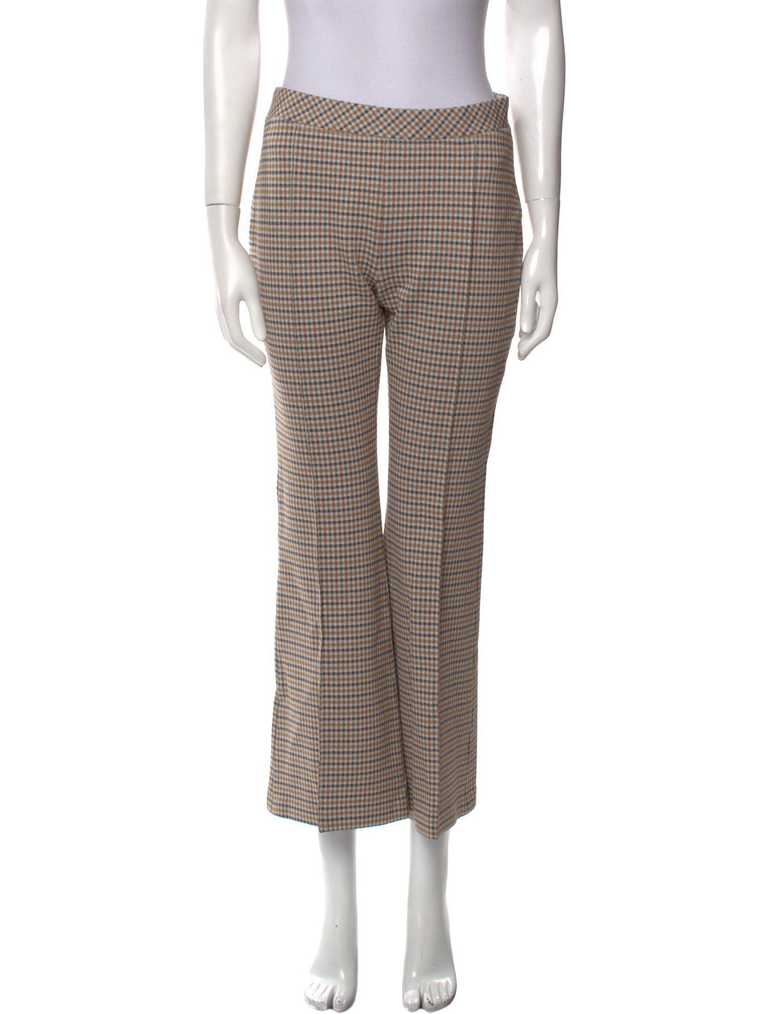 Rosetta Getty Plaid Print Wide Leg Pants w/ Tags