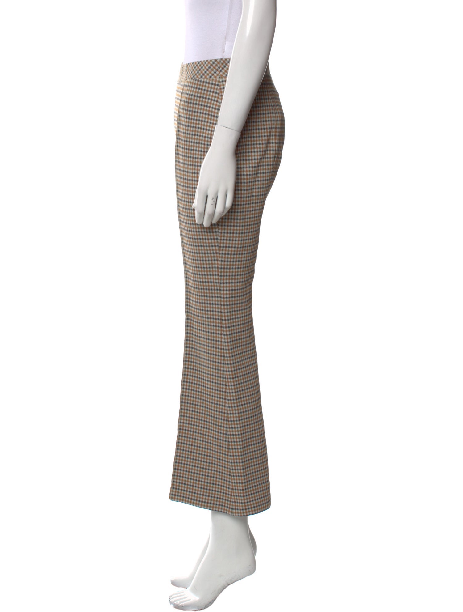 Rosetta Getty Plaid Print Wide Leg Pants w/ Tags