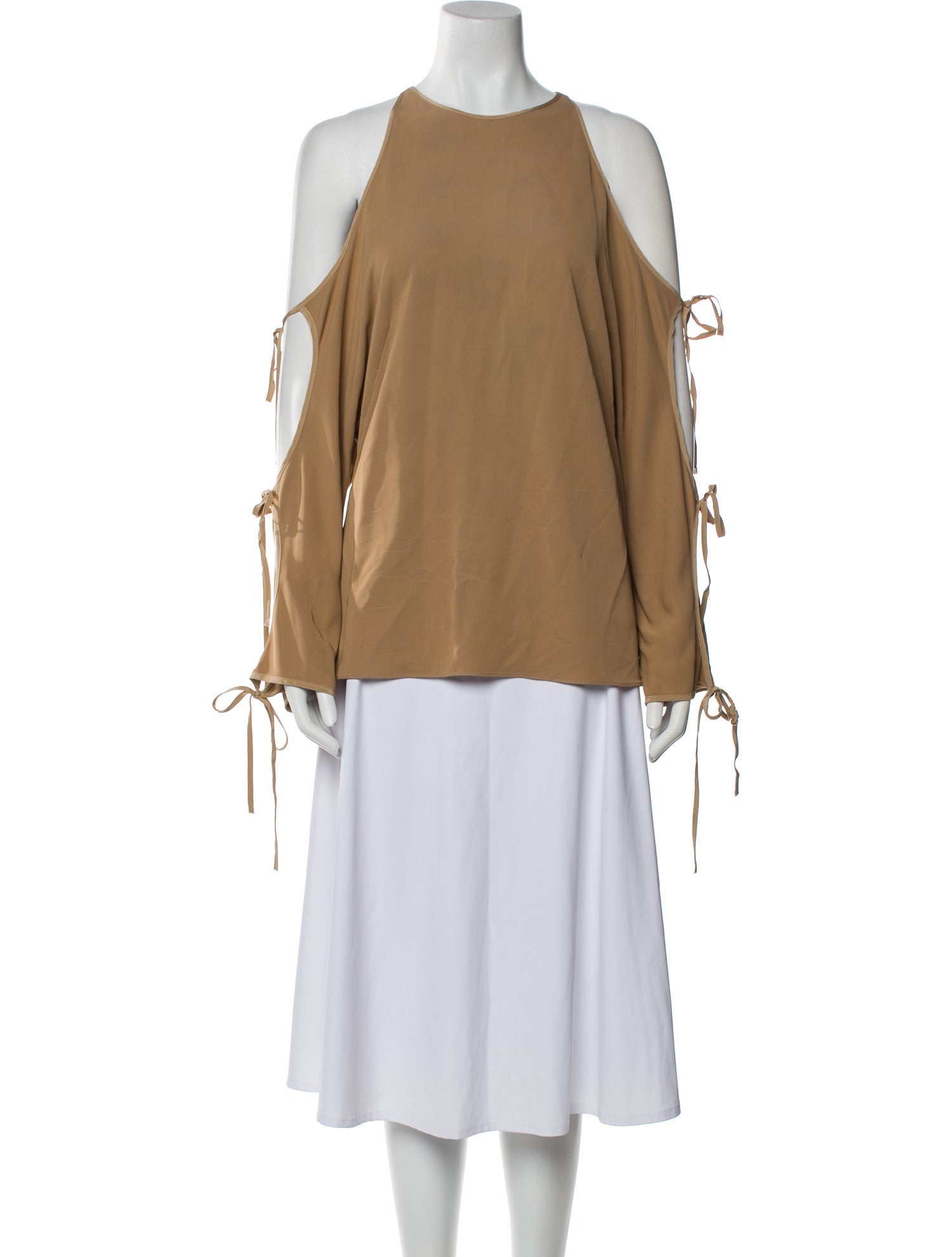 Rosetta Getty Off-The-Shoulder Three-Quarter Sleeve Blouse