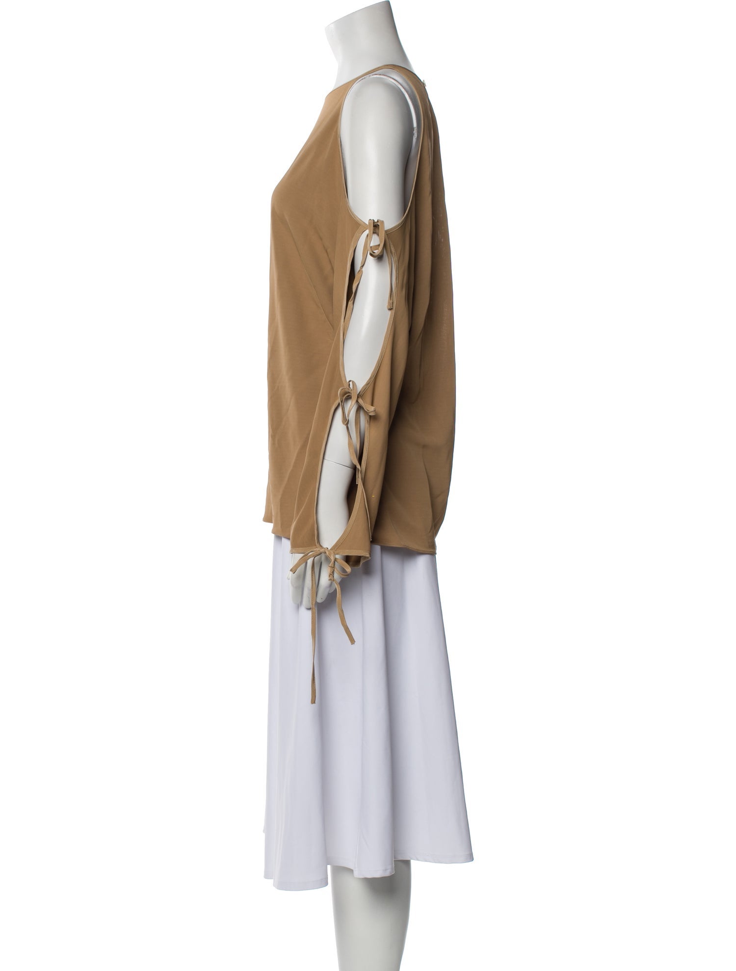 Rosetta Getty Off-The-Shoulder Three-Quarter Sleeve Blouse