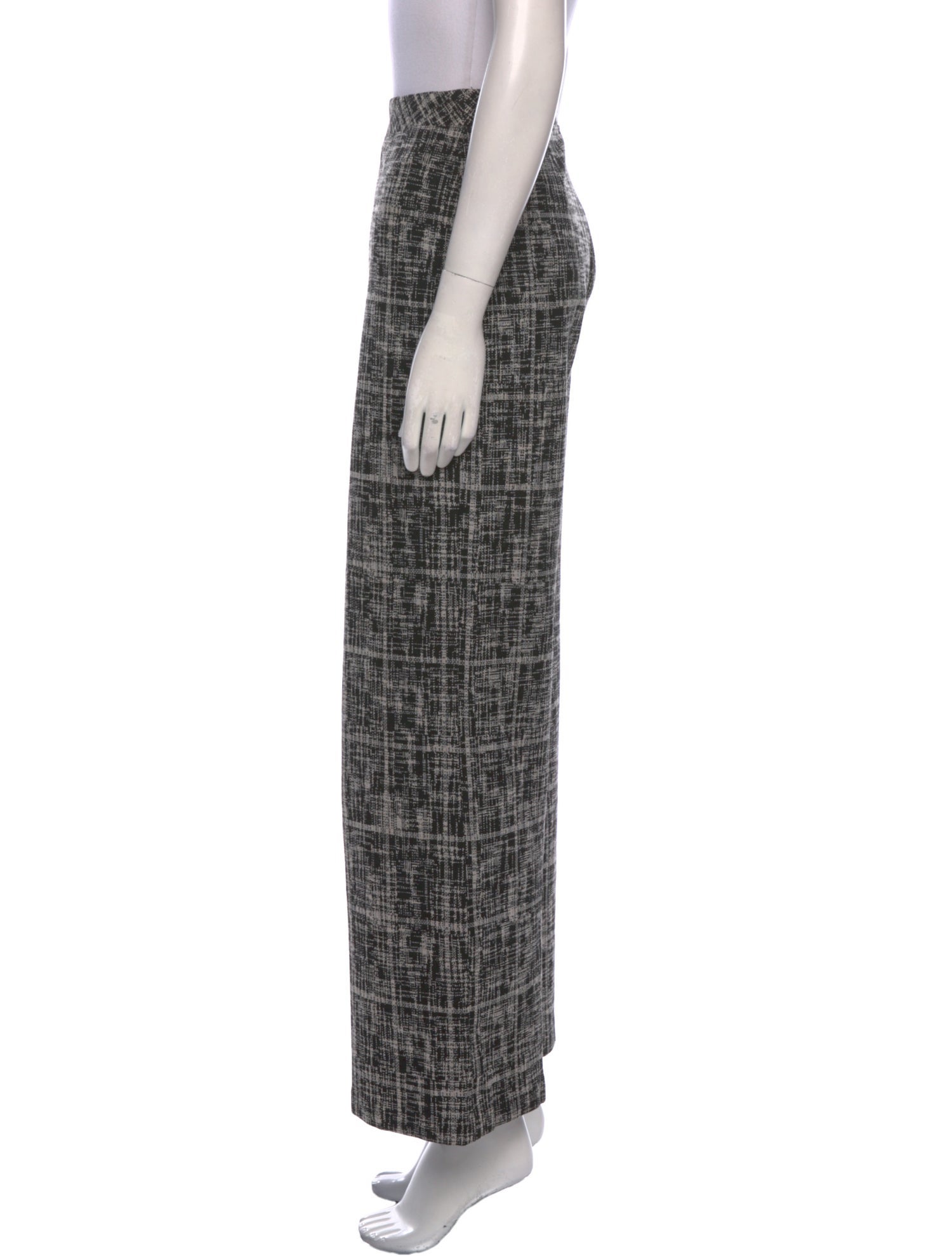 Rosetta Getty Plaid Print Wide Leg Pants