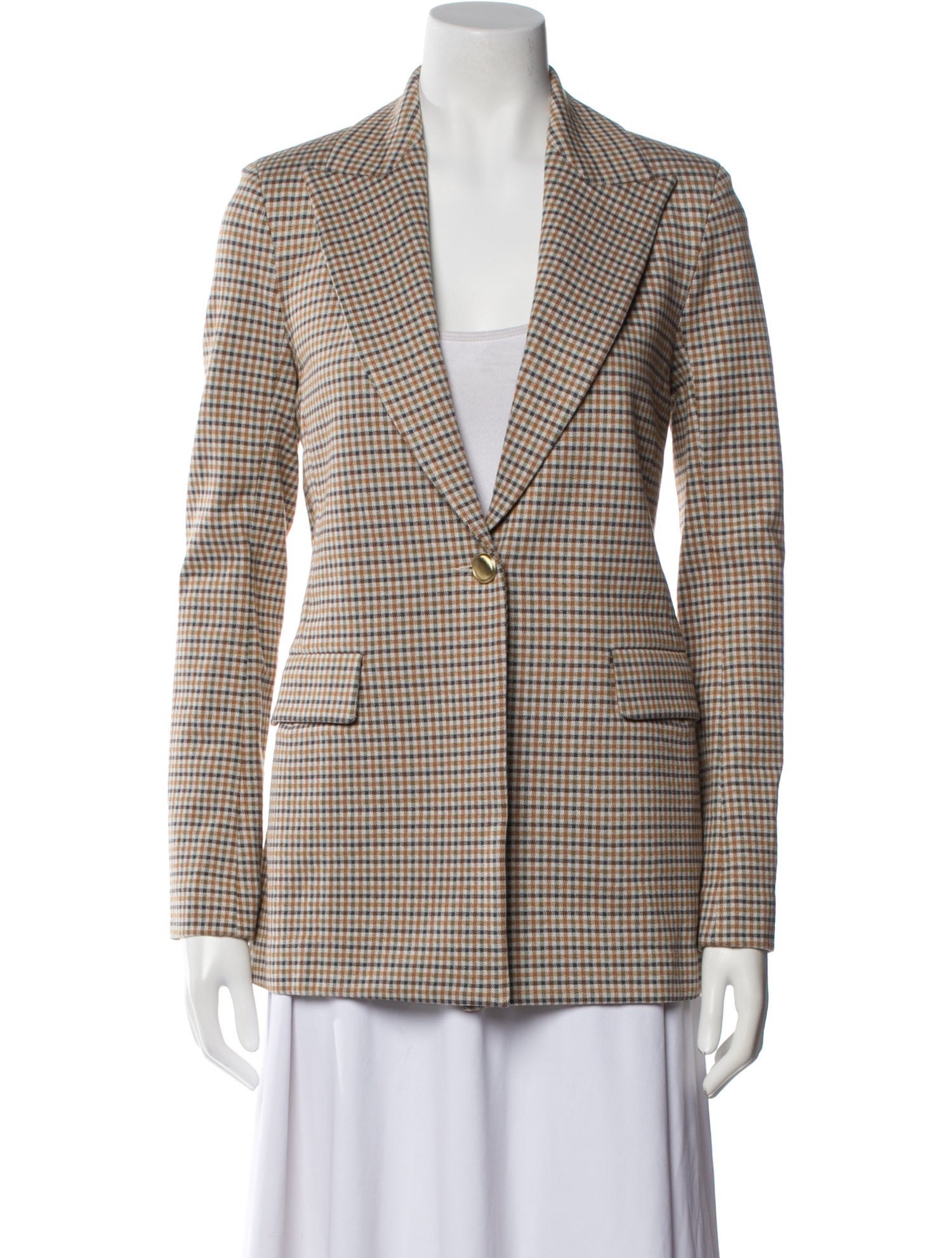 Rosetta Getty Plaid Print Blazer w/ Tags