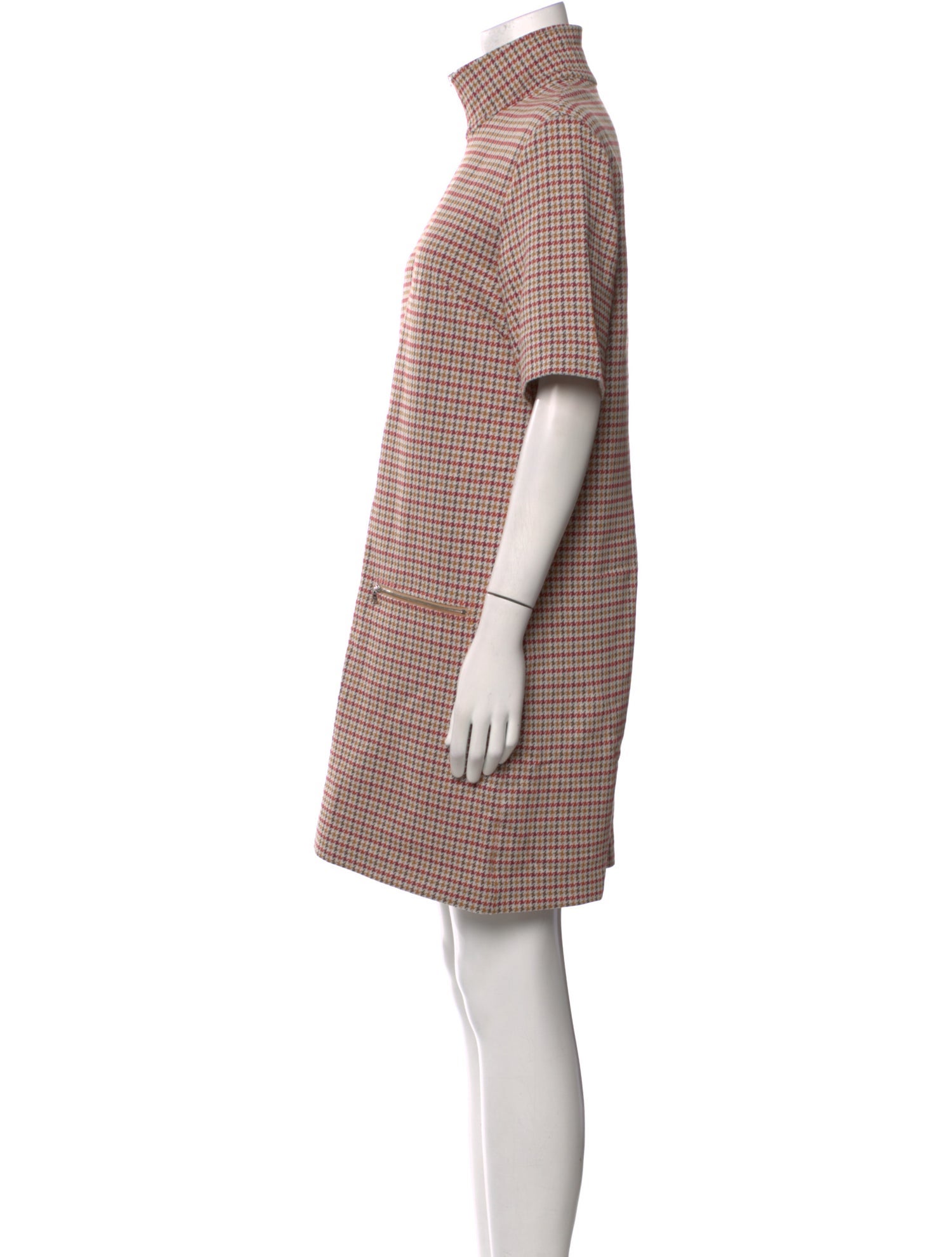 Rosetta Getty Plaid Print Mini Dress