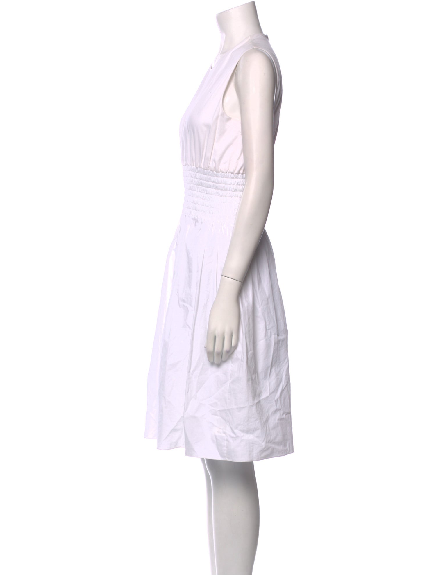 Rosetta Getty V-Neck Knee-Length Dress