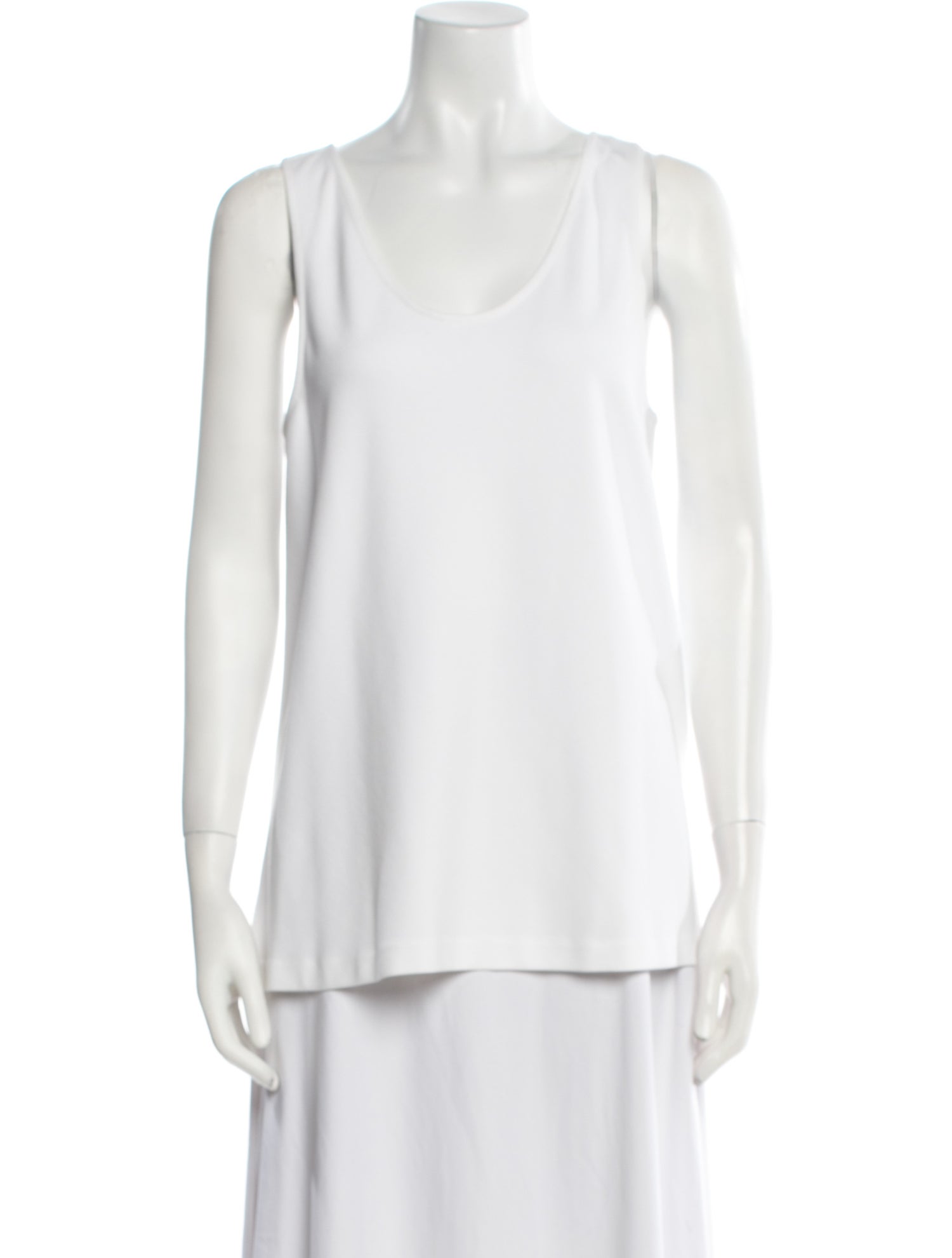 Rosetta Getty Scoop Neck Sleeveless Top