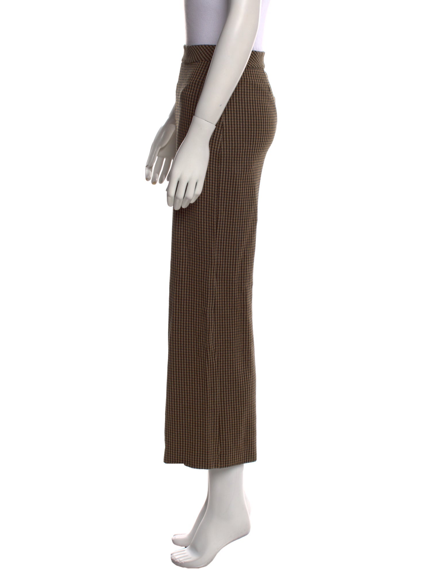 Rosetta Getty Houndstooth Print Wide Leg Pants