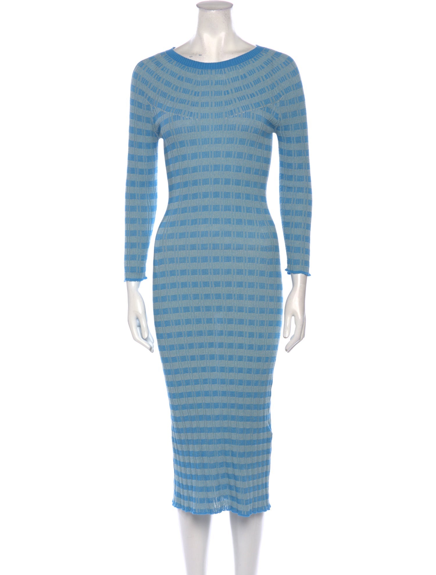 Rosetta Getty Striped Long Dress