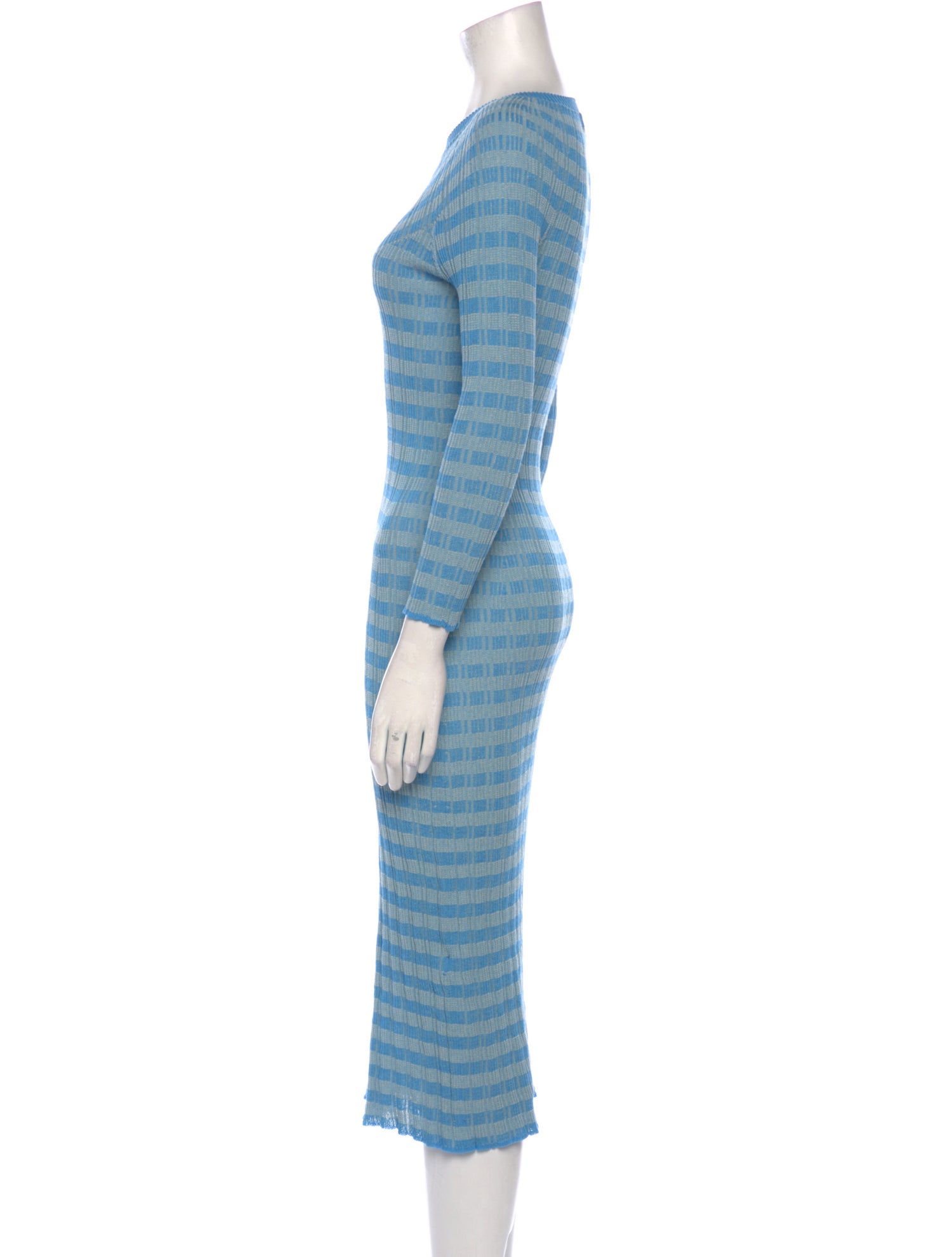 Rosetta Getty Striped Long Dress