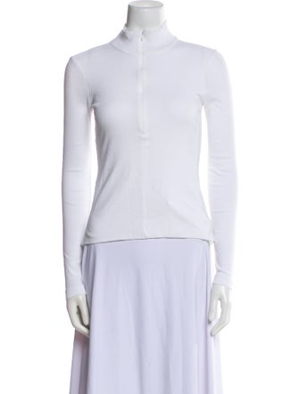 Rosetta Getty Mock Neck Long Sleeve Top