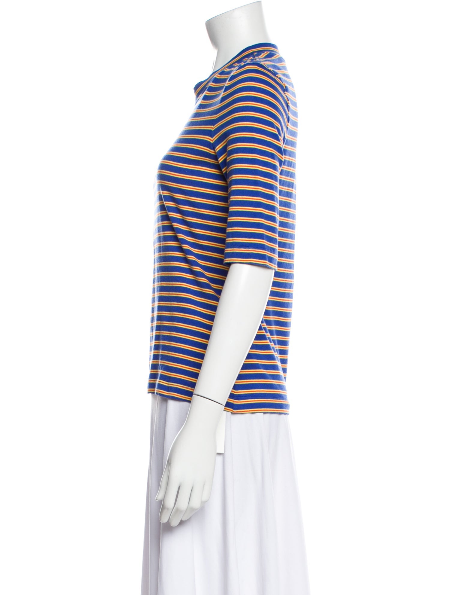 Rosetta Getty Striped Crew Neck T-Shirt