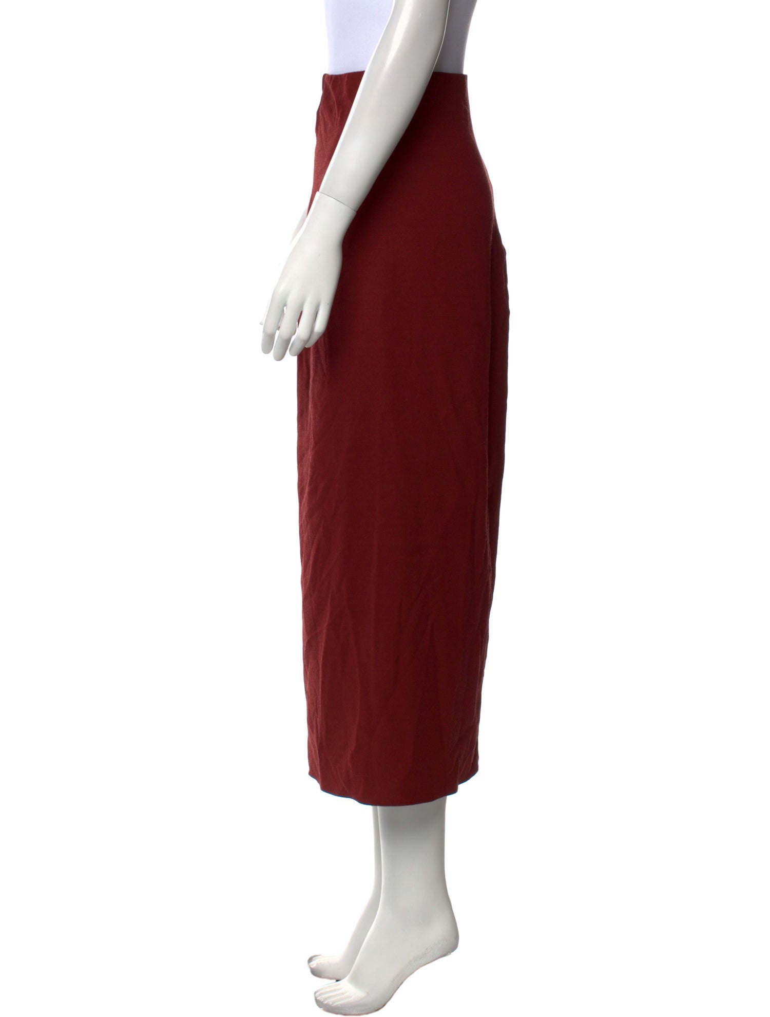 Rosetta Getty Virgin Wool Midi Length Skirt