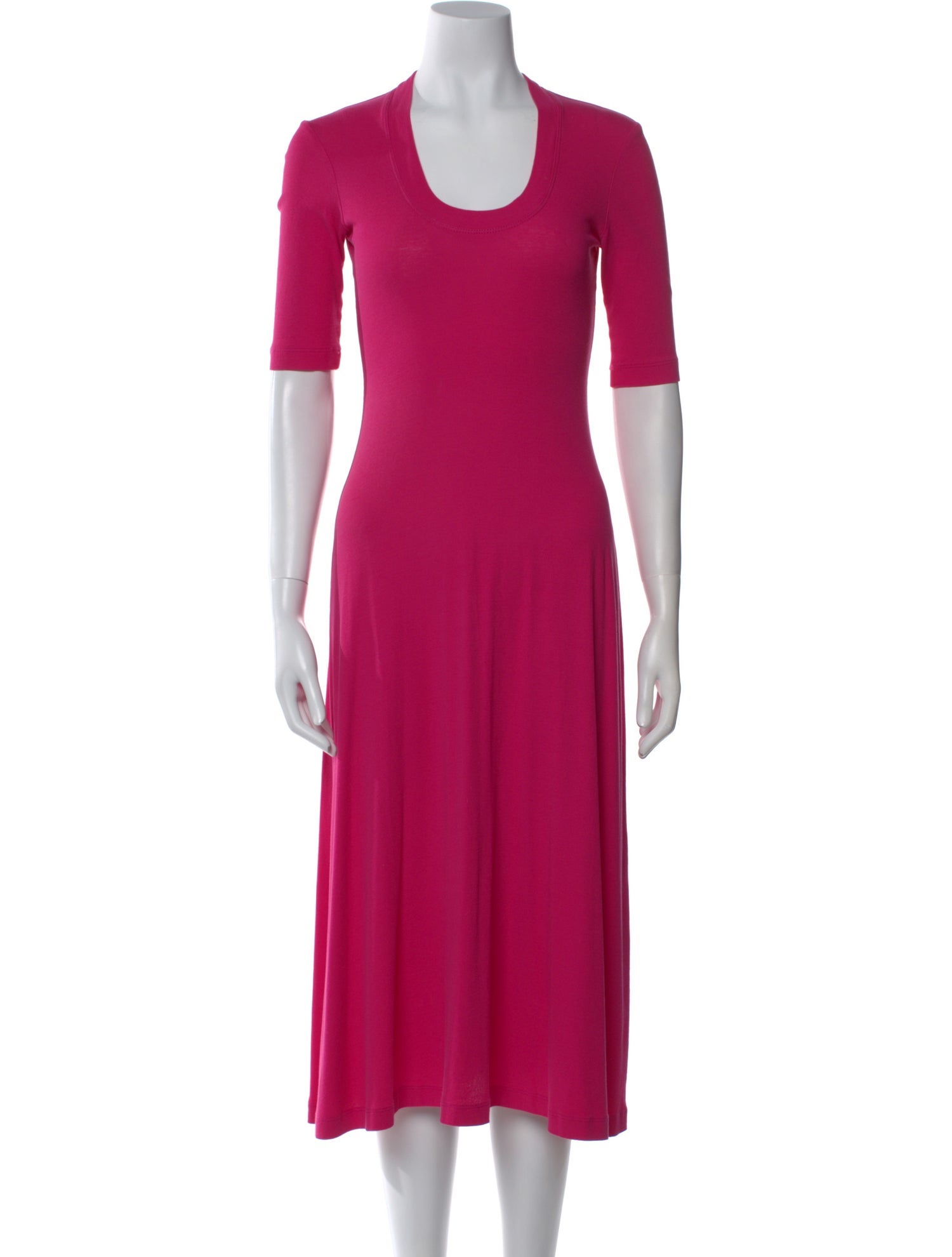 Rosetta Getty Scoop Neck Midi Length Dress