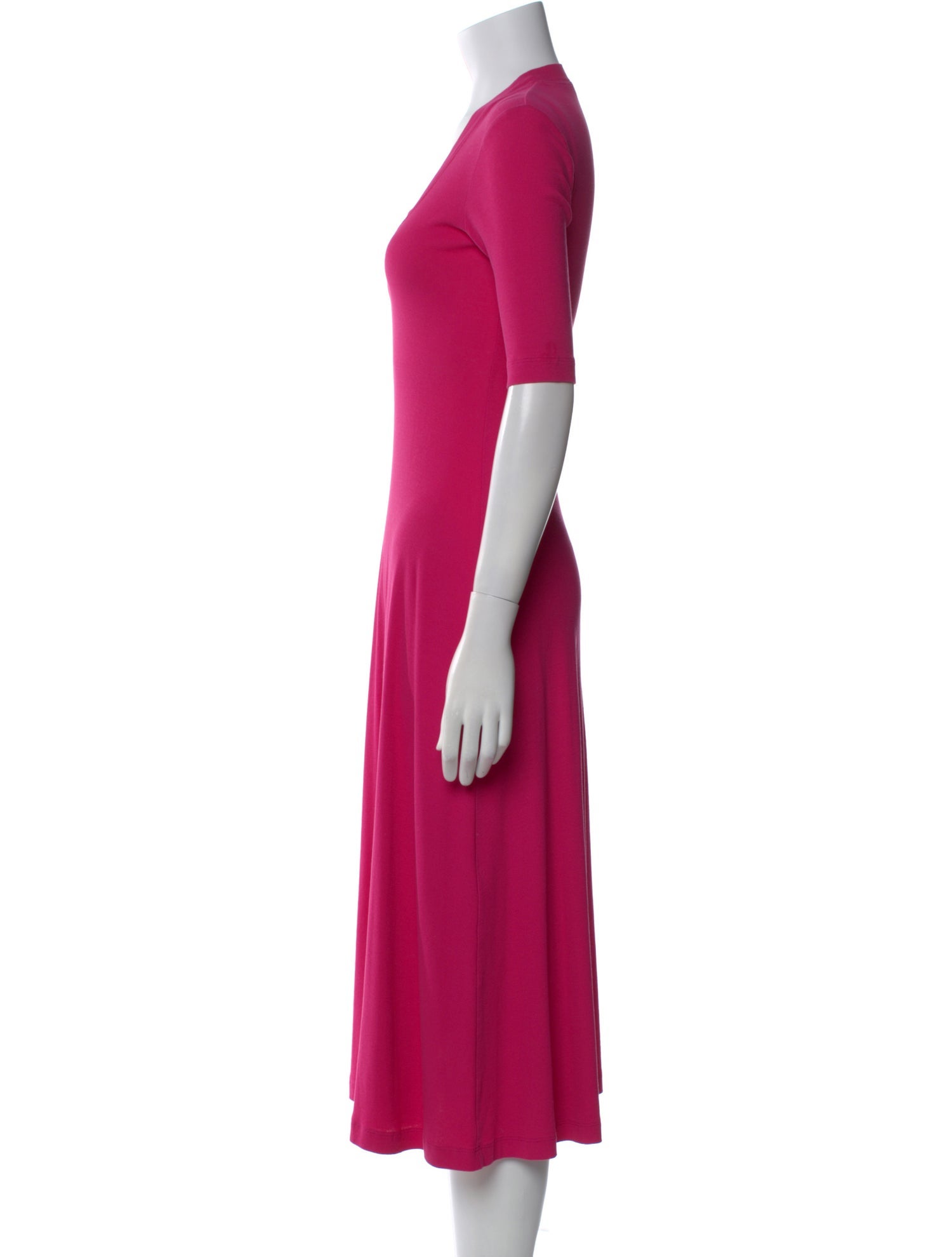 Rosetta Getty Scoop Neck Midi Length Dress
