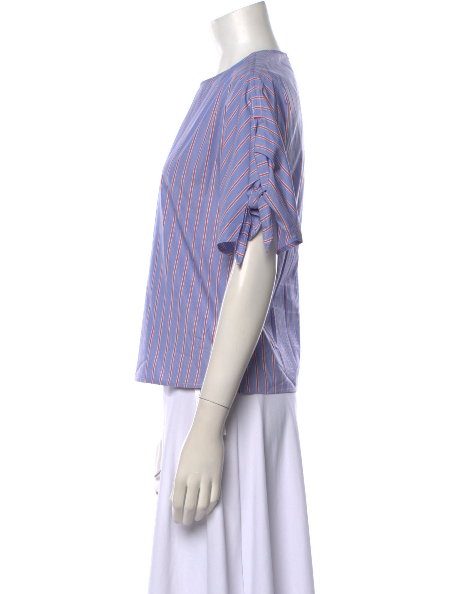 Rosetta Getty Striped Crew Neck Top