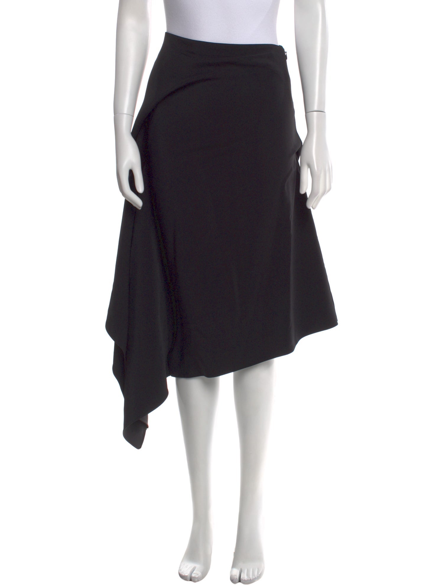 Rosetta Getty Pleated Accents Midi Length Skirt