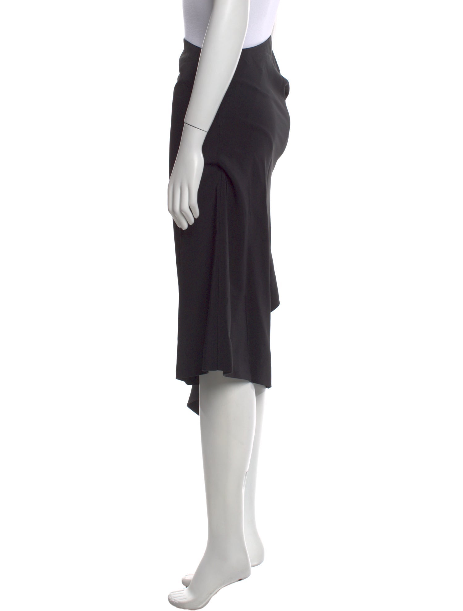 Rosetta Getty Pleated Accents Midi Length Skirt