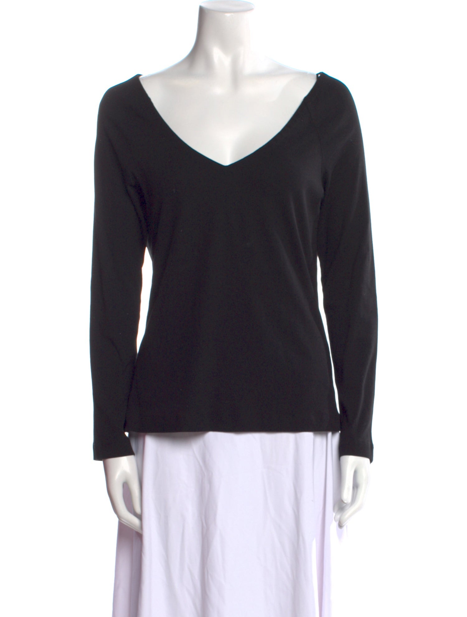 Rosetta Getty V-Neck Long Sleeve T-Shirt