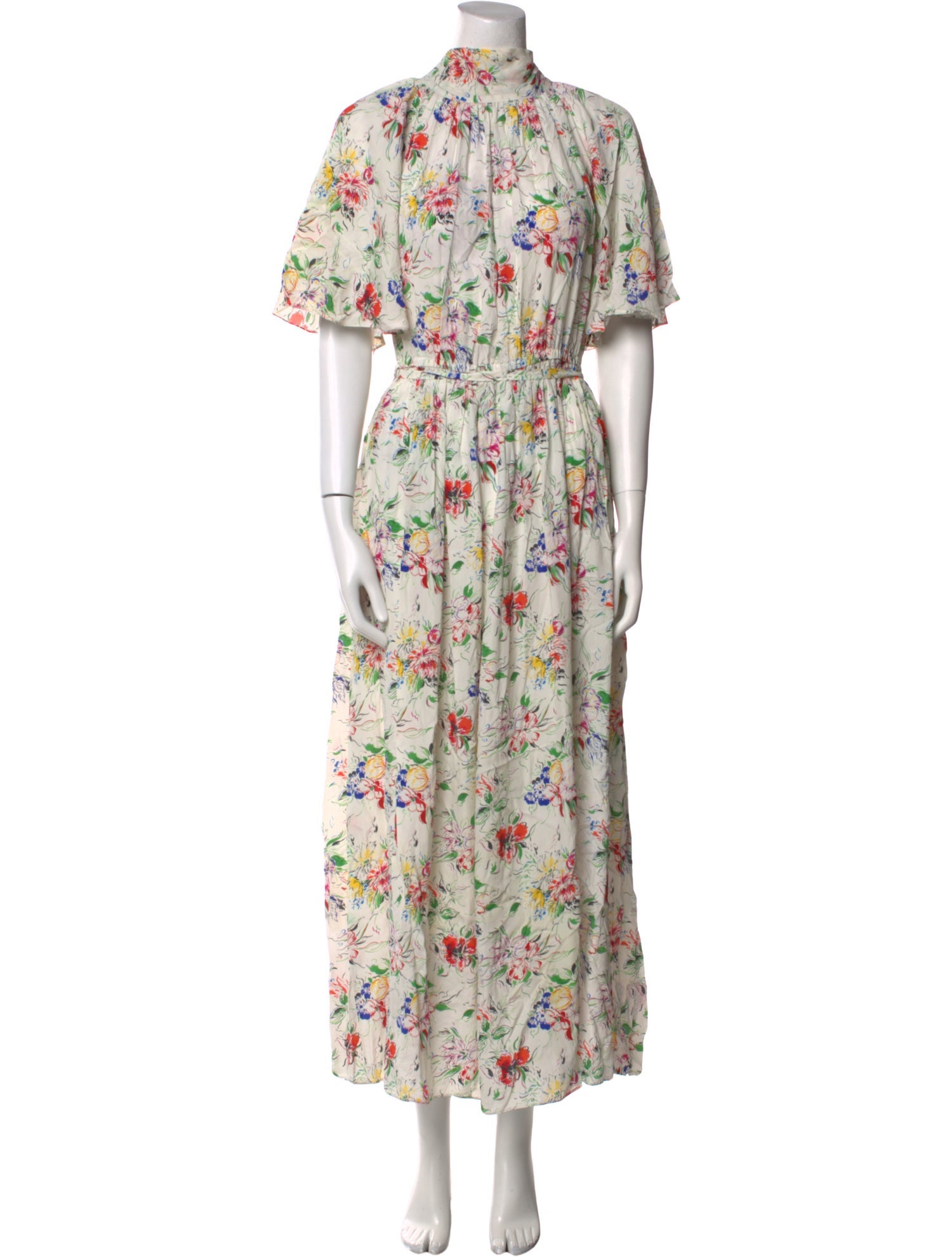 Rosetta Getty Floral Print Long Dress w/ Tags