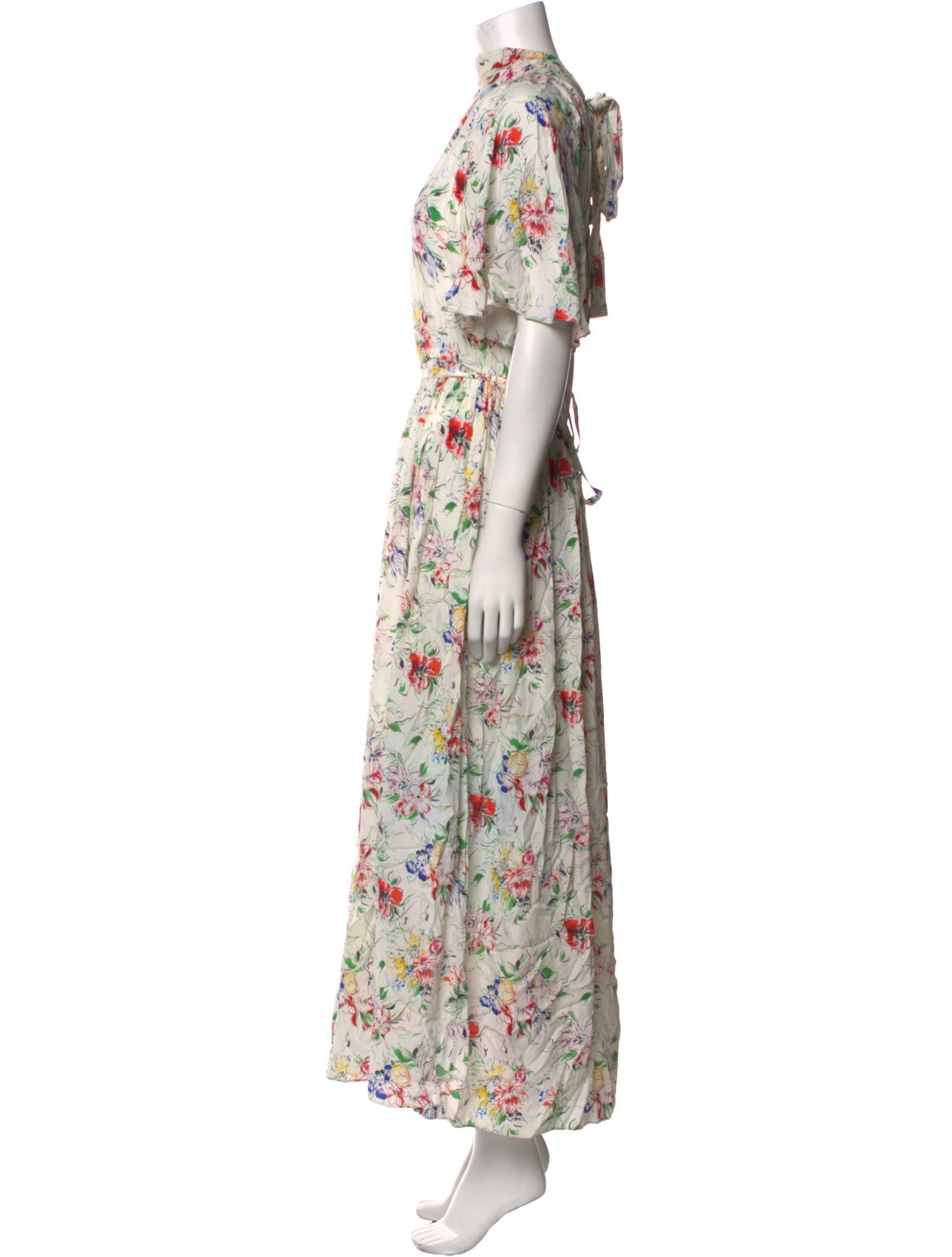 Rosetta Getty Floral Print Long Dress w/ Tags