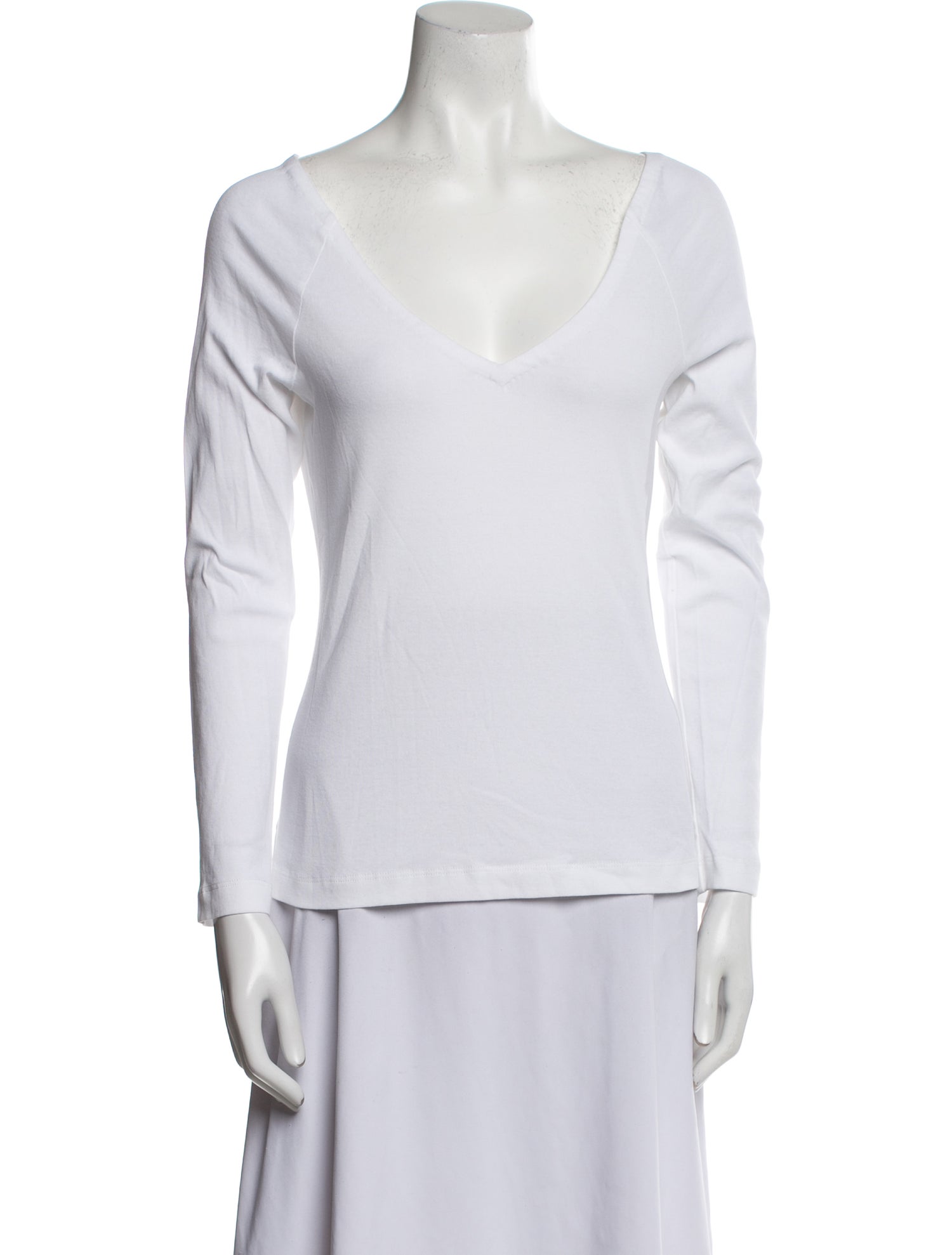 Rosetta Getty V-Neck Three-Quarter Sleeve T-Shirt