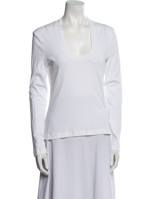 Rosetta Getty Scoop Neck Long Sleeve Top