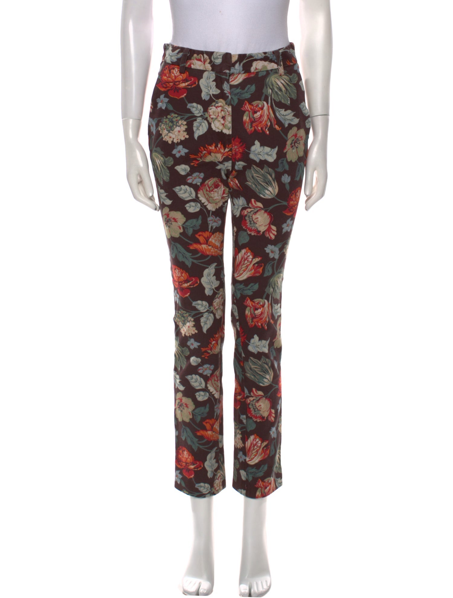 Rosetta Getty Floral Print Straight Leg Pants