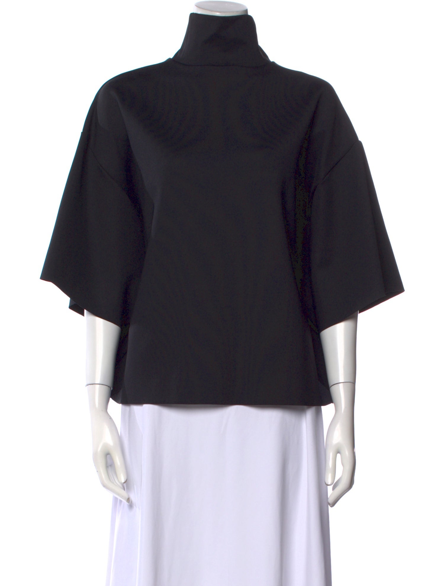 Rosetta Getty Turtleneck Three-Quarter Sleeve Blouse