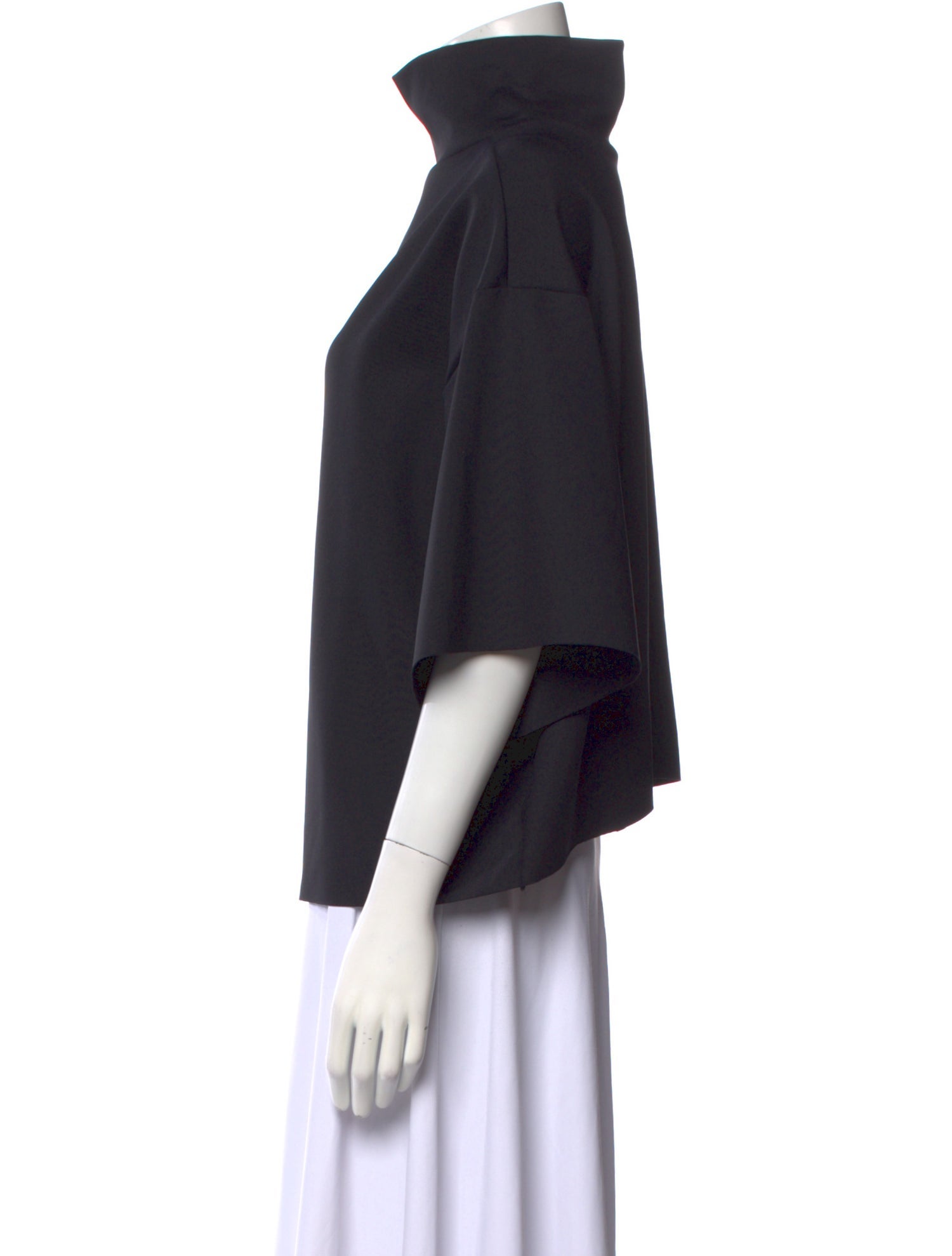 Rosetta Getty Turtleneck Three-Quarter Sleeve Blouse