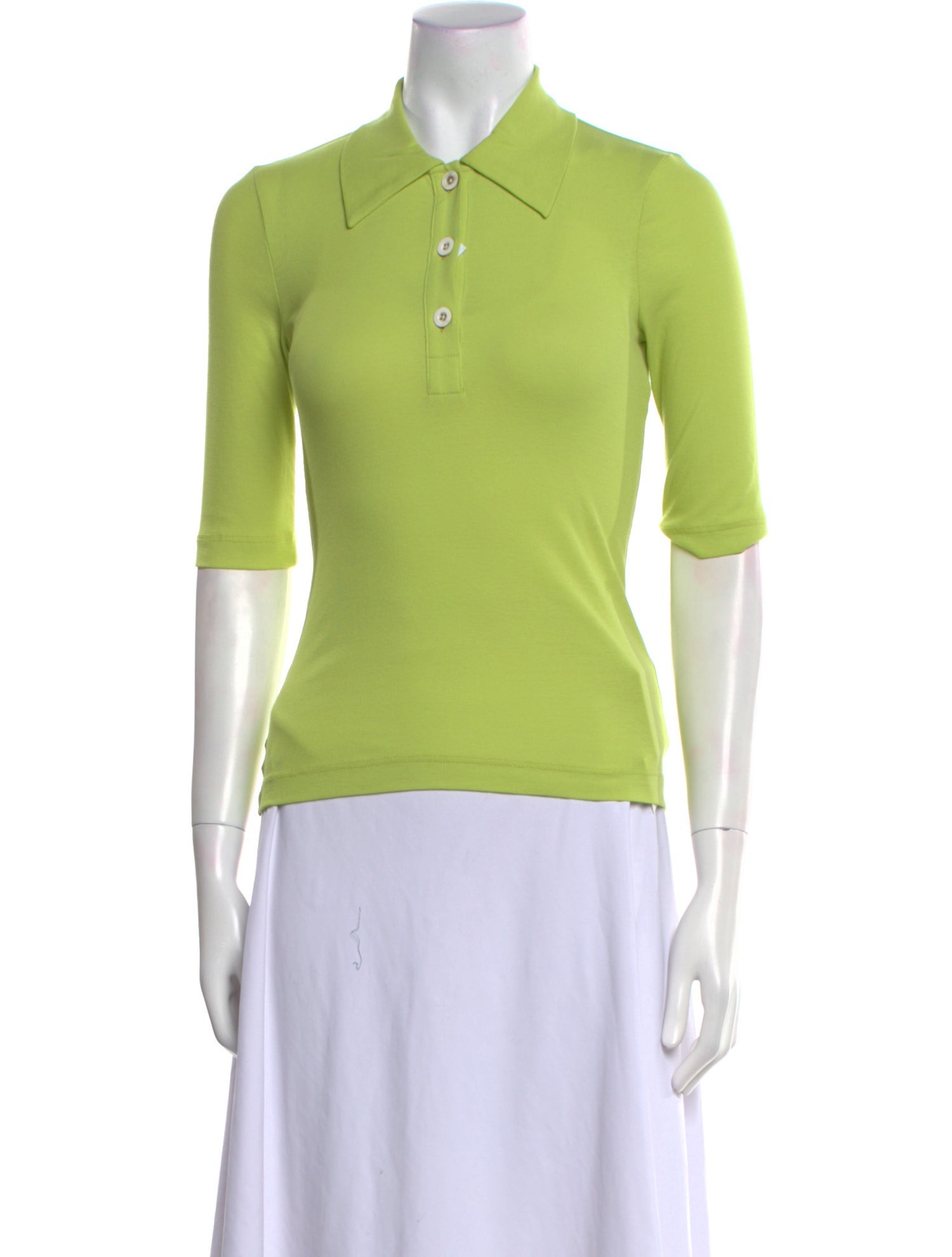 Rosetta Getty Square Neckline Three-Quarter Sleeve Polo w/ Tags