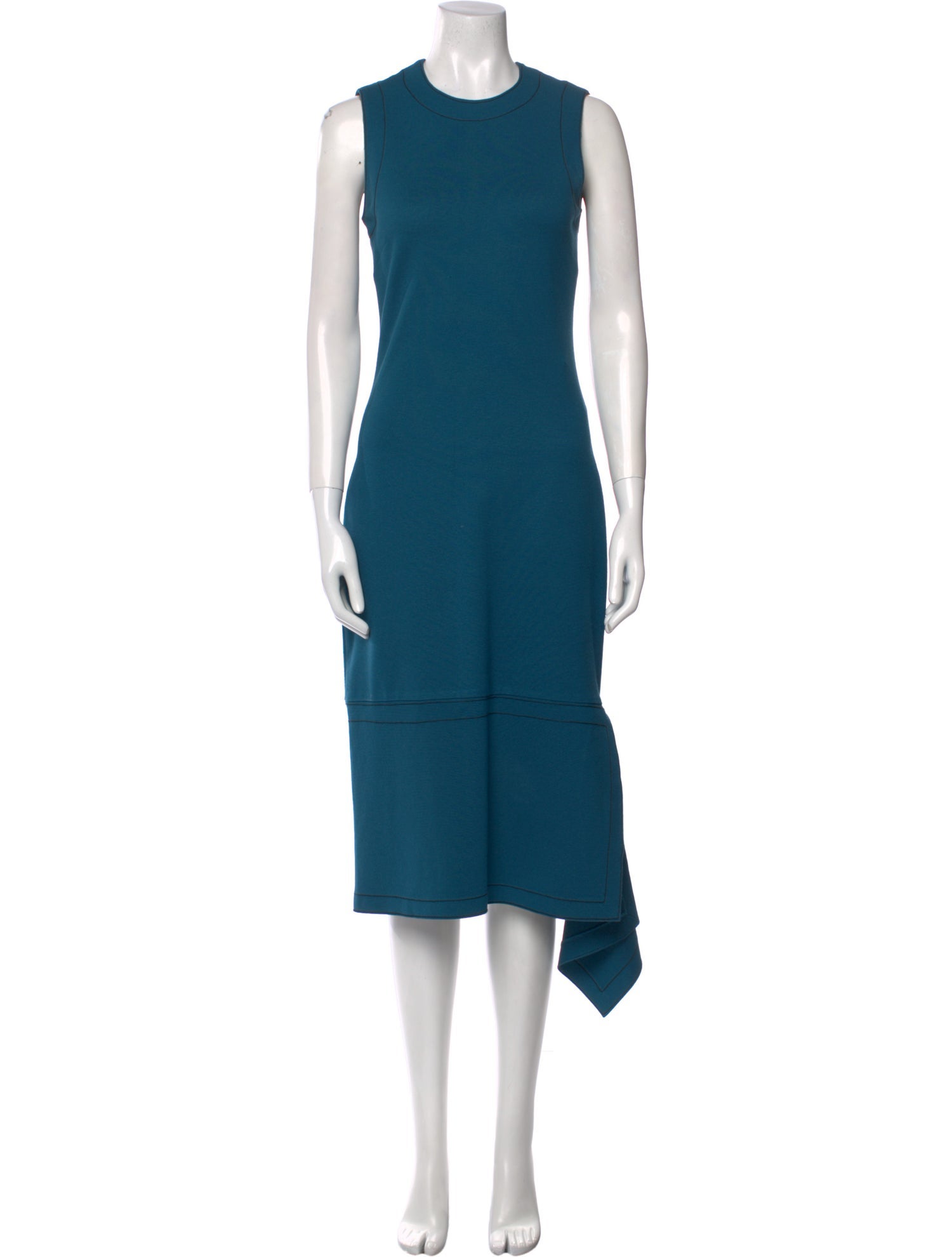 Rosetta Getty Crew Neck Midi Length Dress