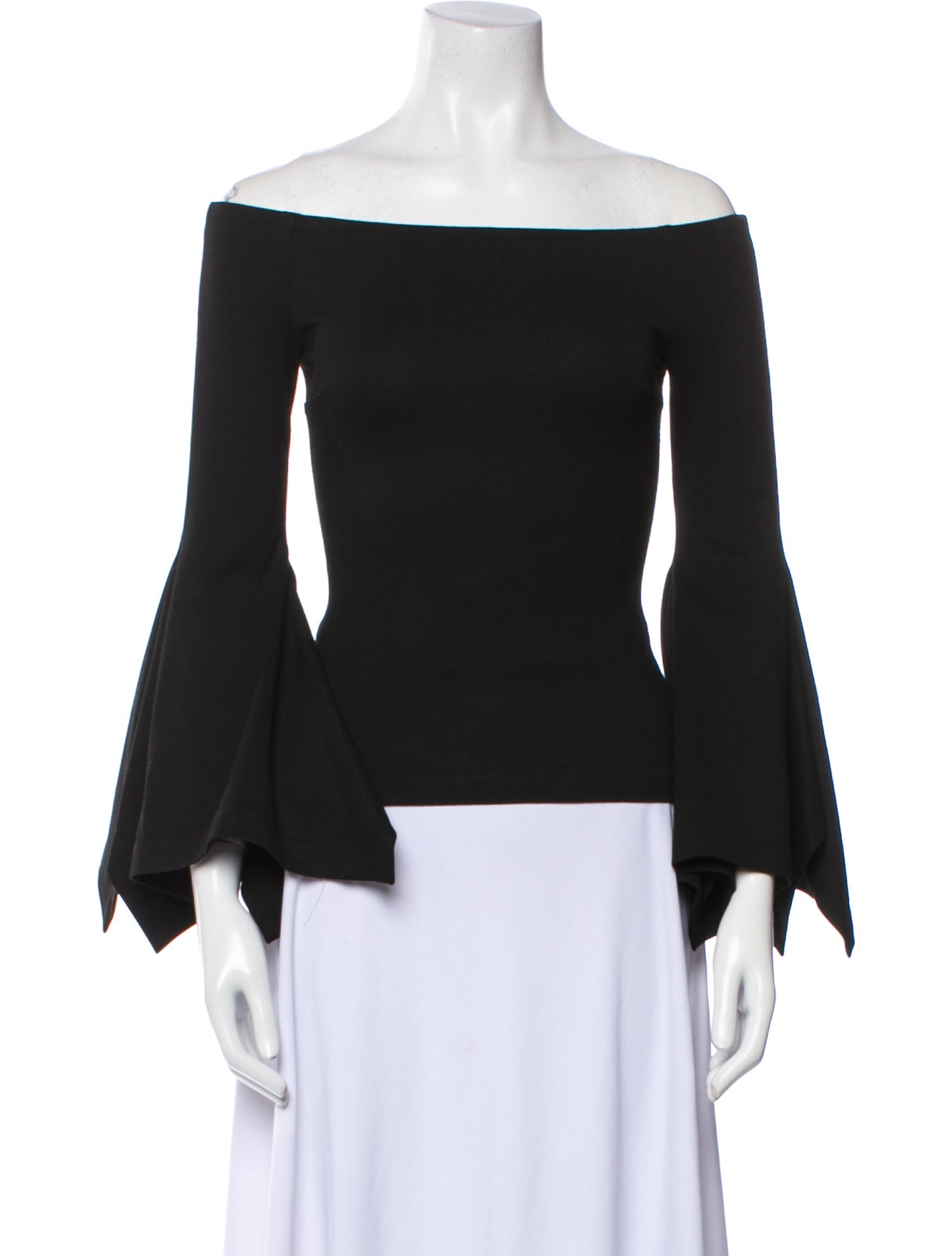 Rosetta Getty Off-The-Shoulder Three-Quarter Sleeve Top