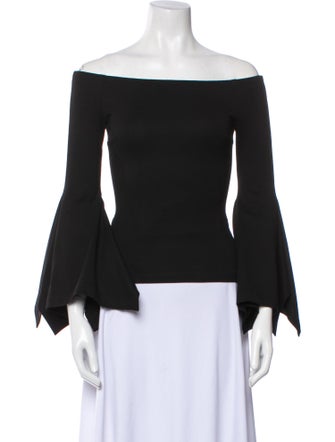 Rosetta Getty Off-The-Shoulder Three-Quarter Sleeve Top