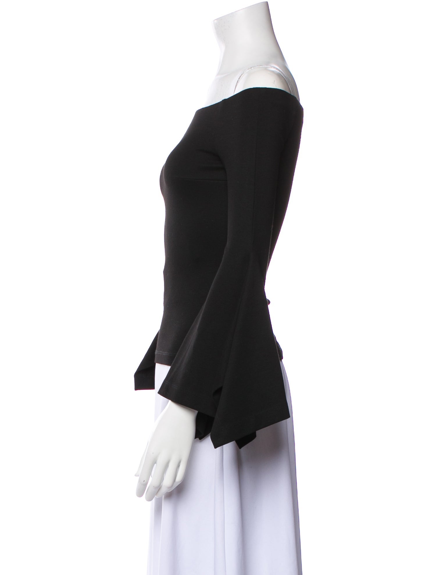 Rosetta Getty Off-The-Shoulder Three-Quarter Sleeve Top